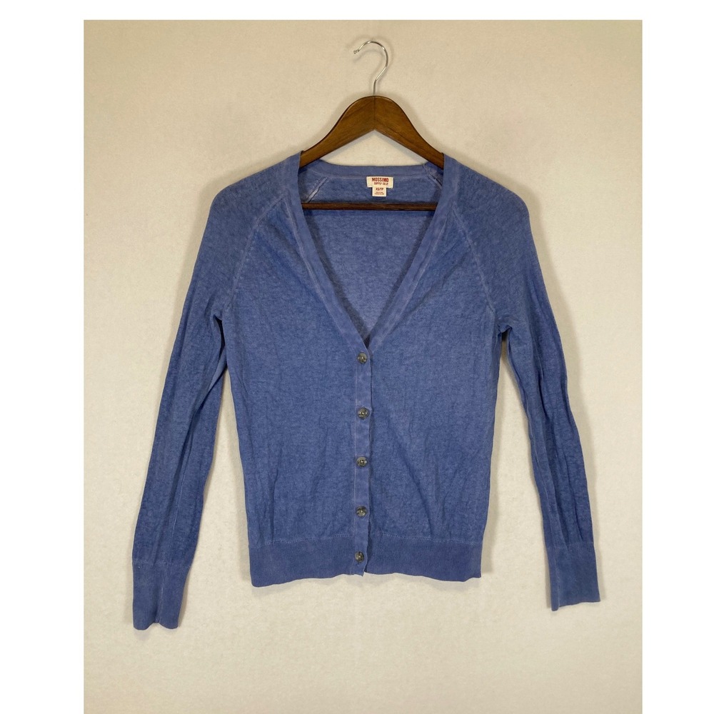 Coastal Mossimo Women‎ XS Blue Cotton V-Neck Button Front Cardigan Sweater